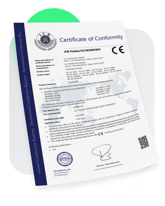 Advantages of ECOFACTOR Charge charging stations