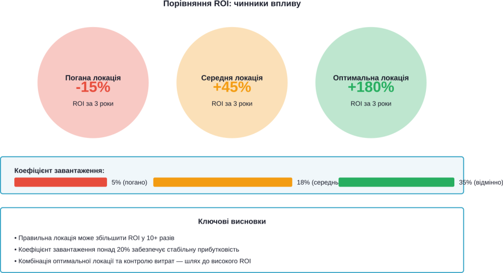 Вплив ключових факторів на рентабельність інвестицій у charging stations протягом 3 років
